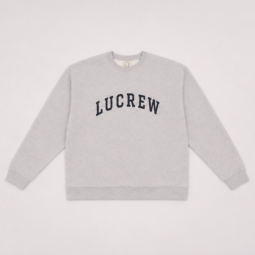 LUCREW College Sweatshirt grau melange