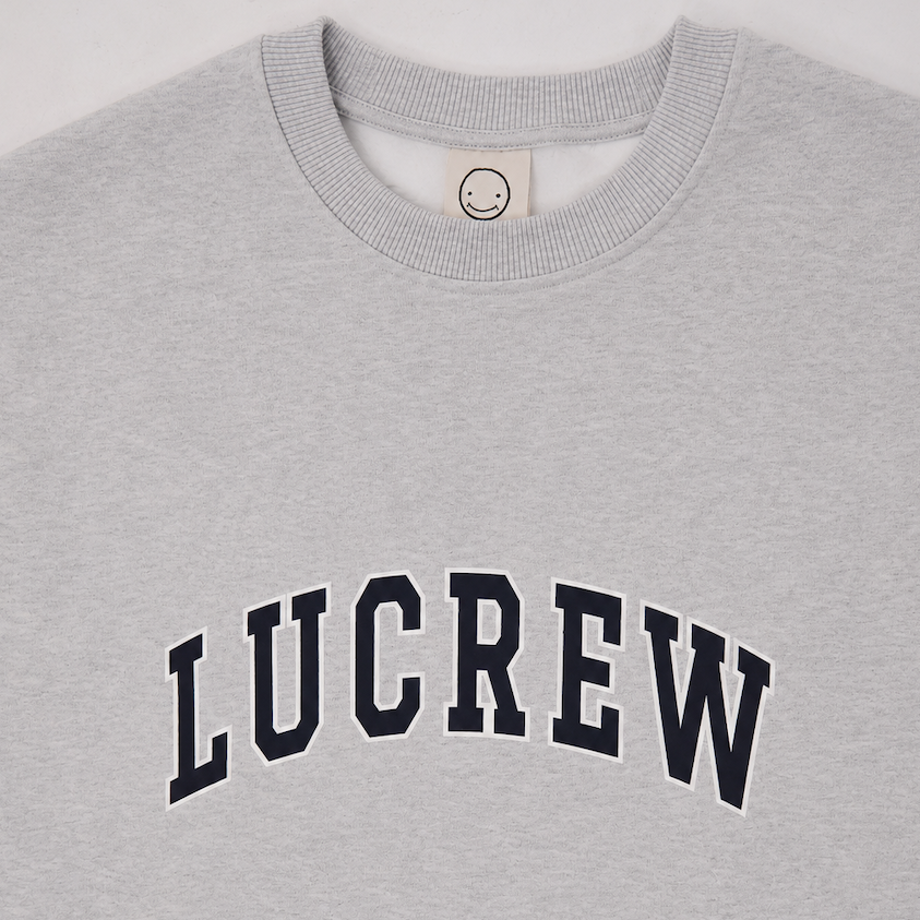 LUCREW College Sweatshirt grau melange