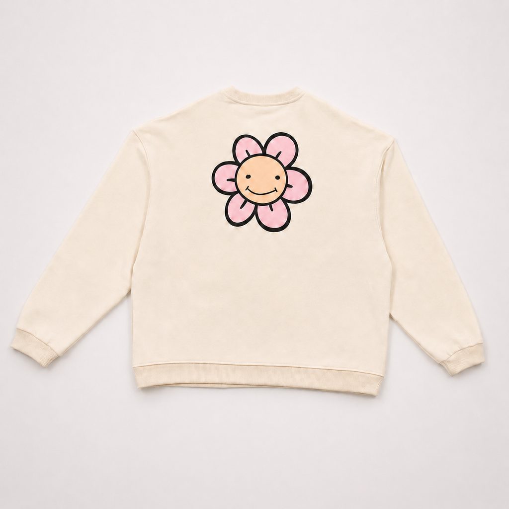 LUCREW Flower Sweatshirt marshmallow