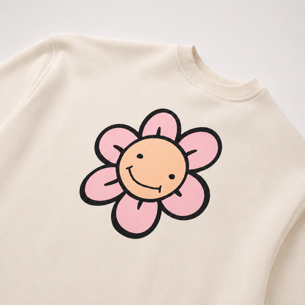 LUCREW Flower Sweatshirt marshmallow