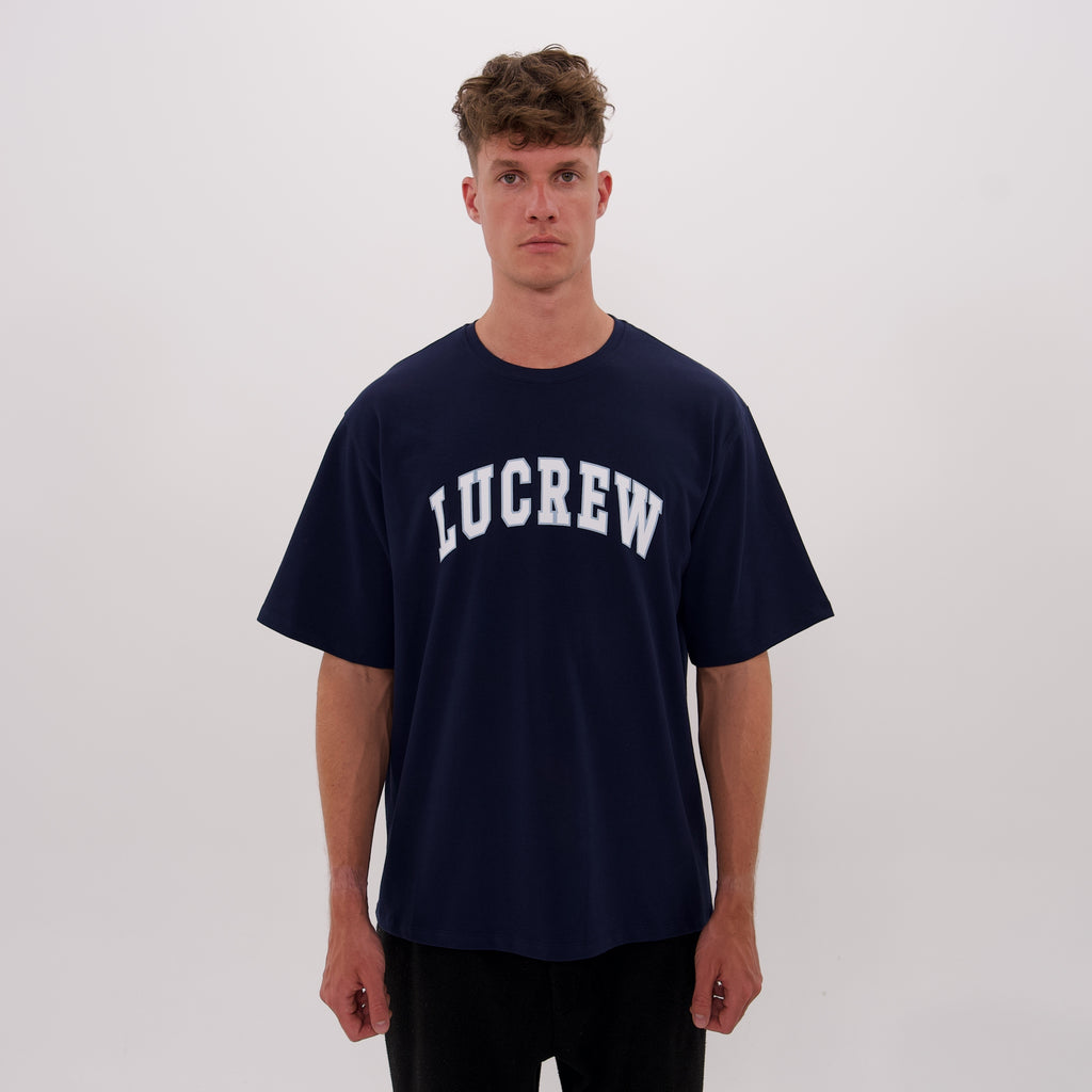 LUCREW College Shirt dunkelblau