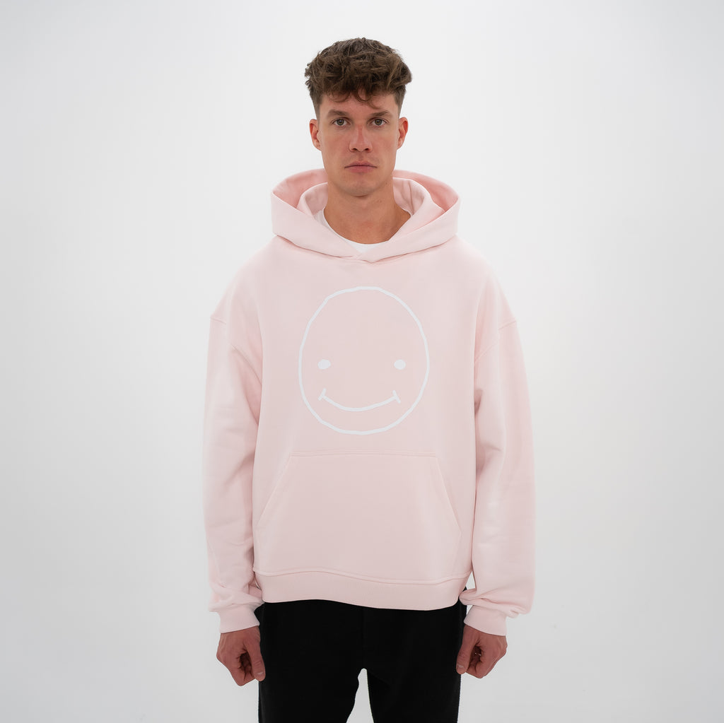 Smileyface Hoodie rosa
