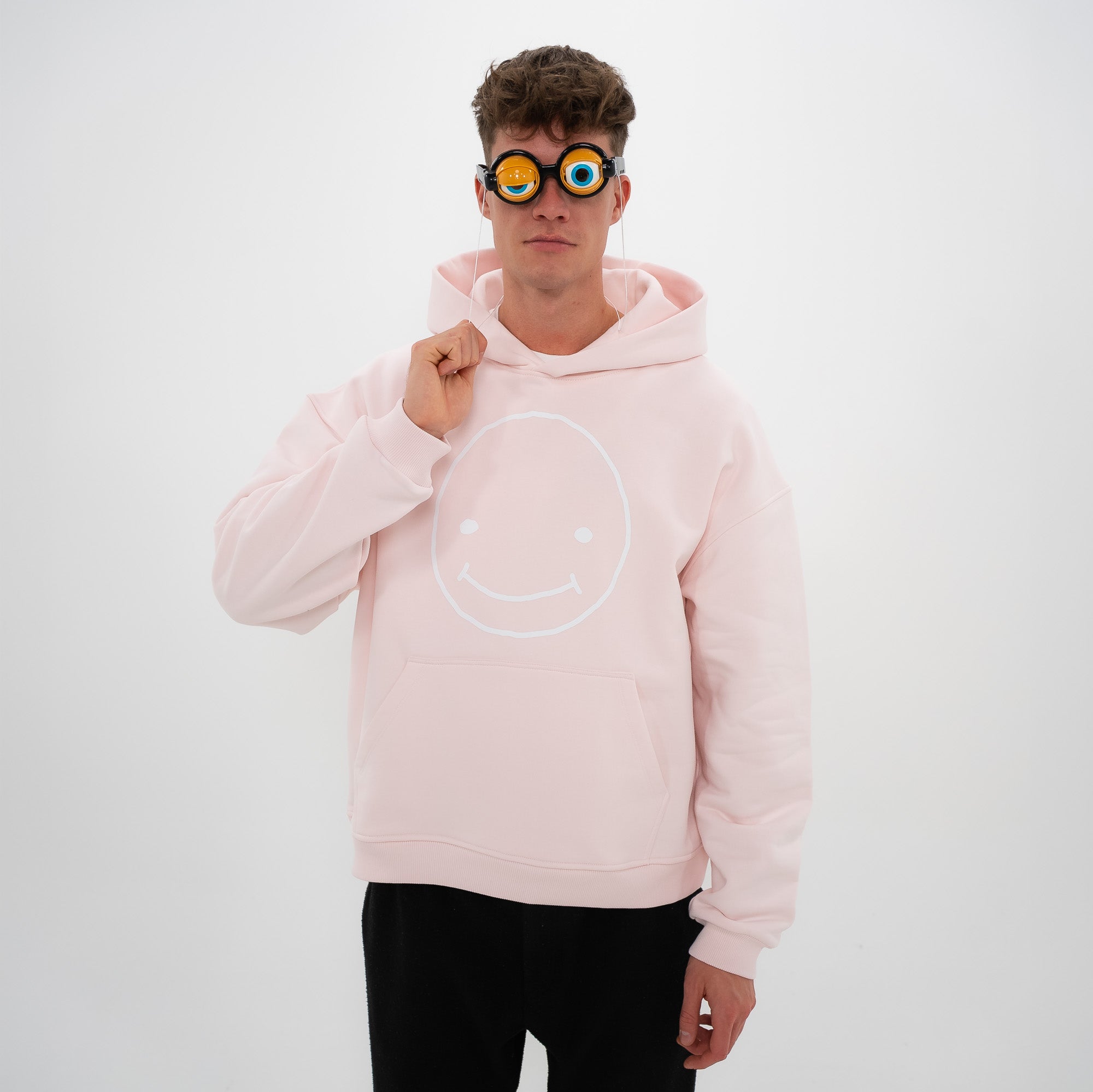 Smileyface Hoodie rosa