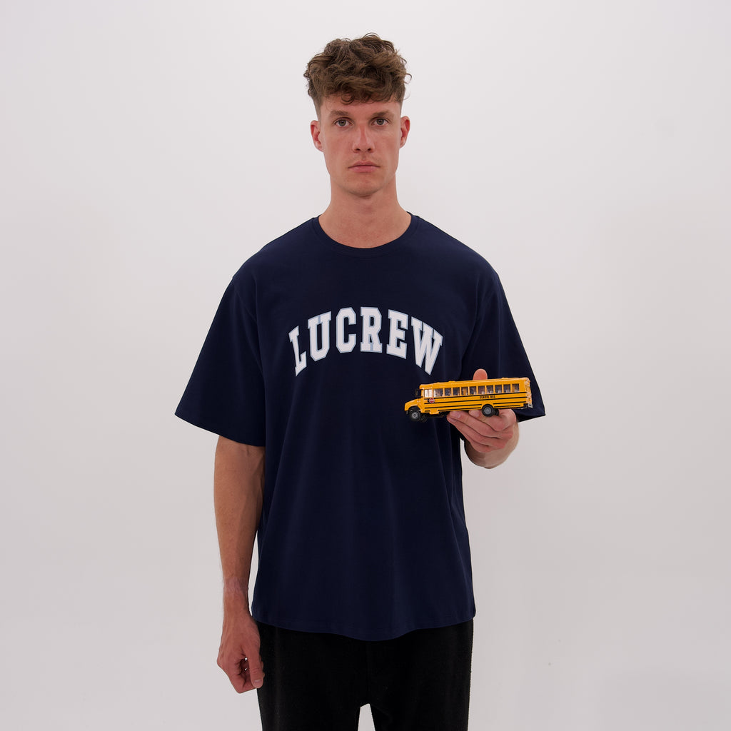 LUCREW College Shirt dunkelblau