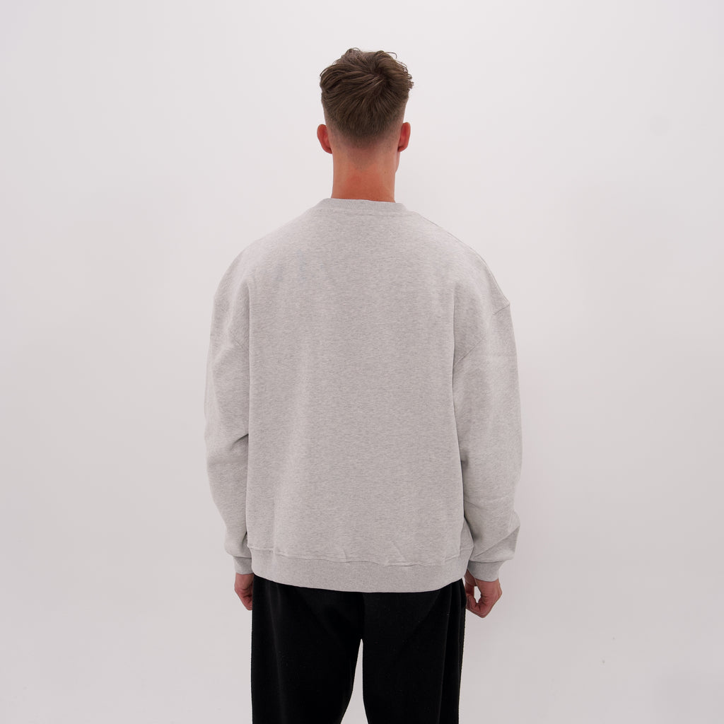 LUCREW College Sweatshirt grau melange