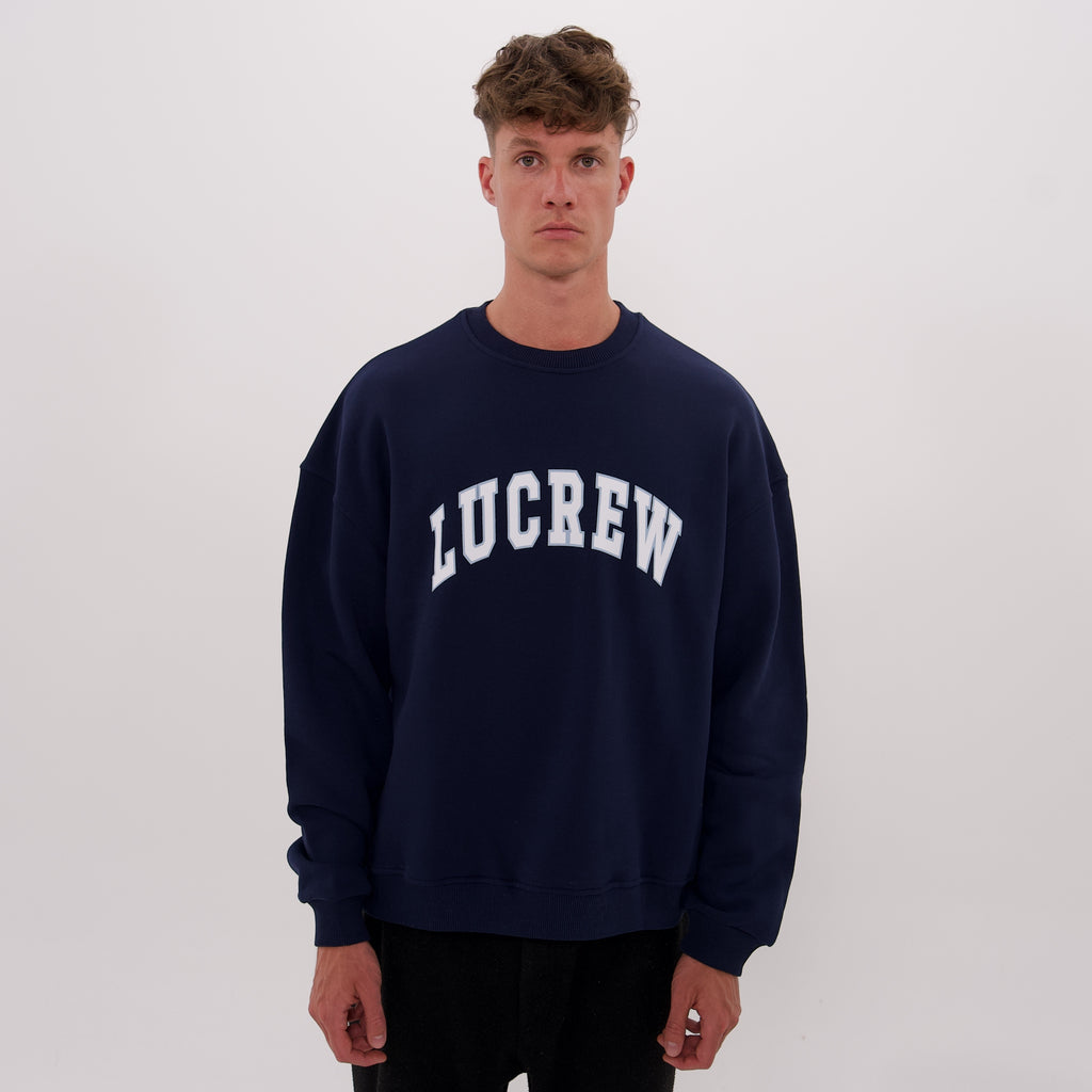 LUCREW College Sweatshirt dunkelblau