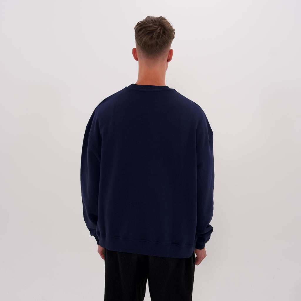 LUCREW College Sweatshirt dunkelblau