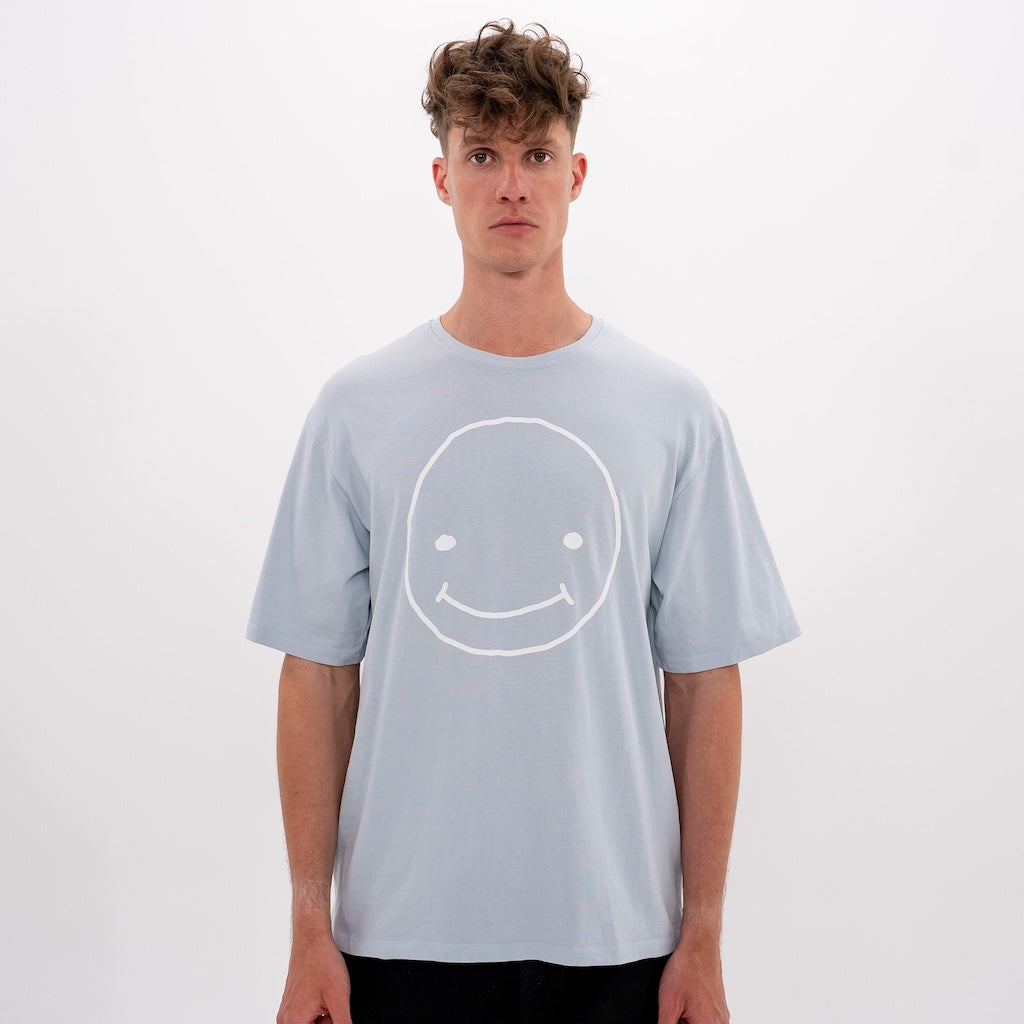 Smileyface Shirt hellblau