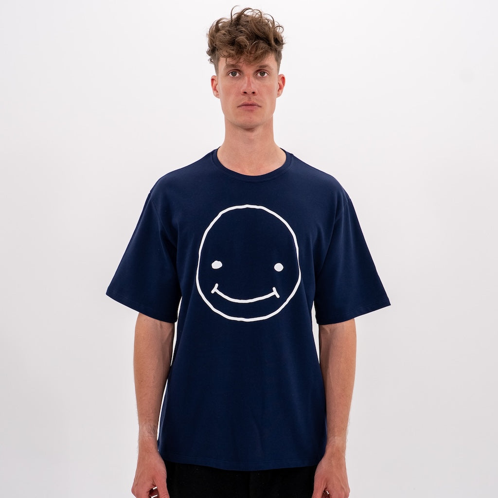 Smileyface Shirt dunkelblau