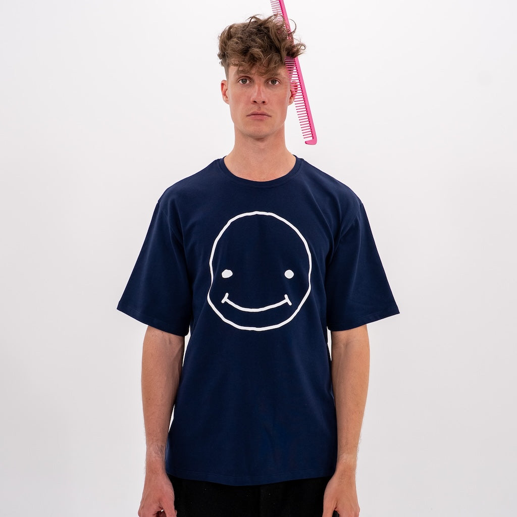 Smileyface Shirt dunkelblau