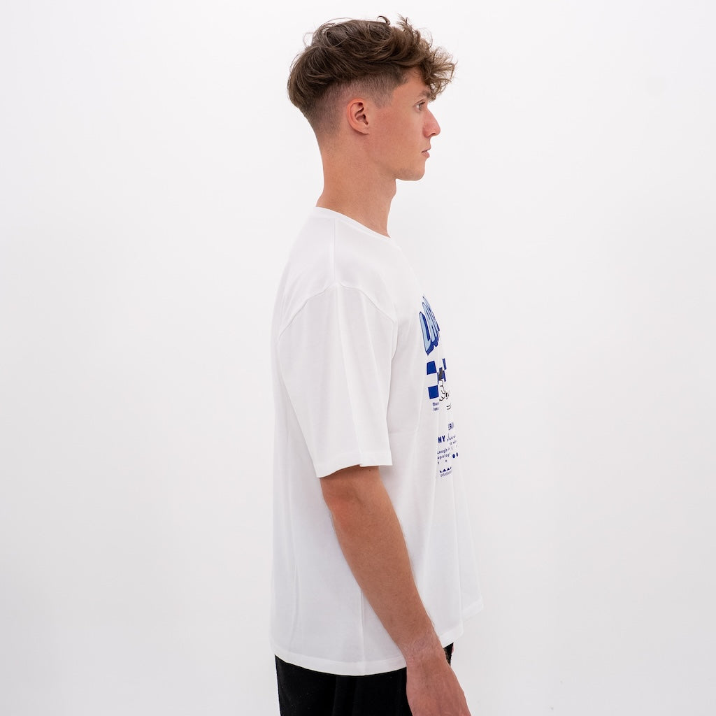 LUCREW Lachkeks Shirt weiß