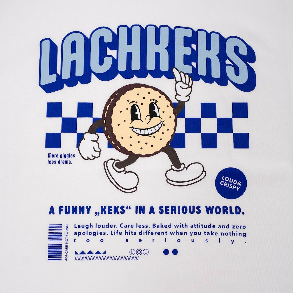 LUCREW Lachkeks Shirt weiß