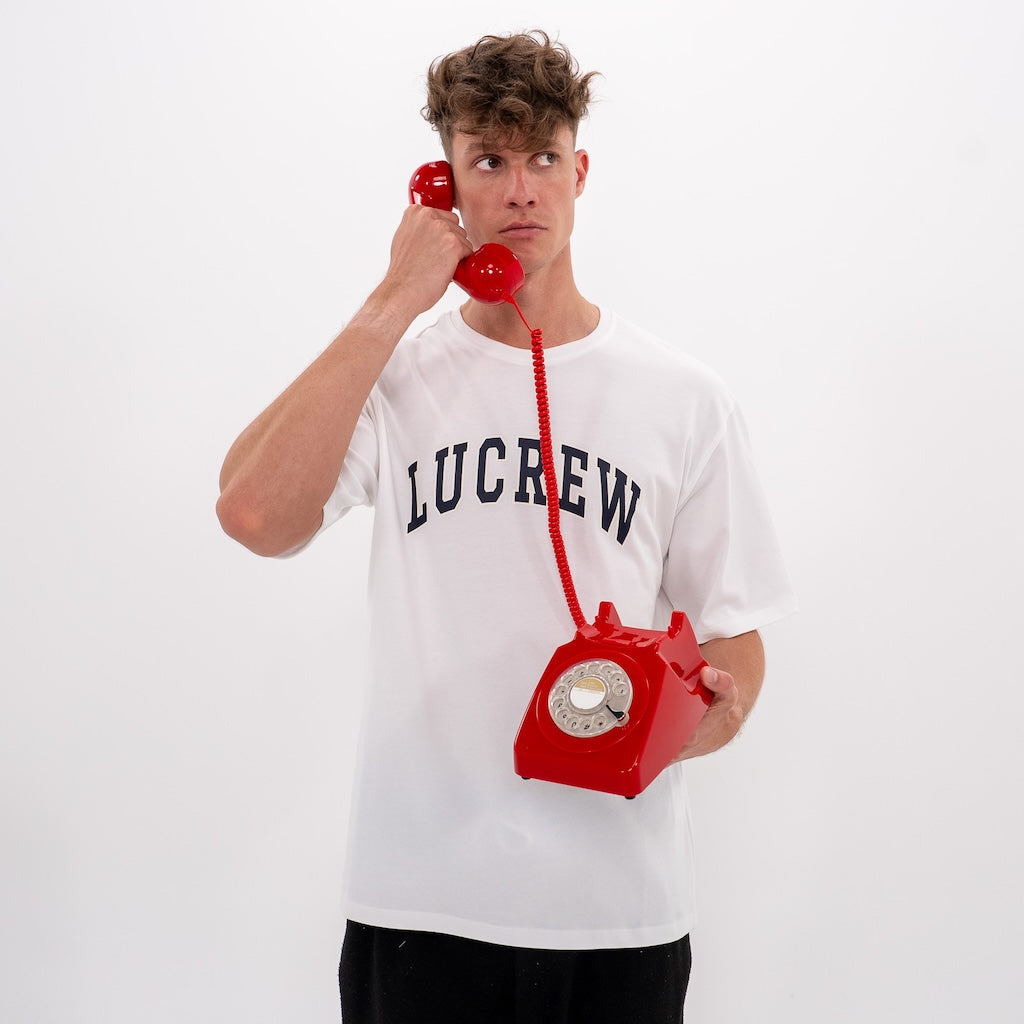 LUCREW College Shirt weiß