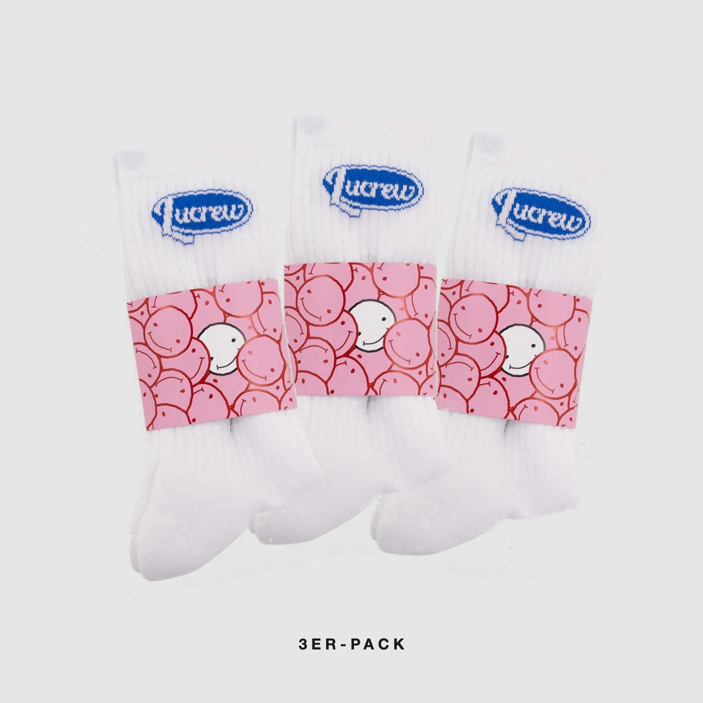 LUCREW Ellipse blau Socken 3er Pack
