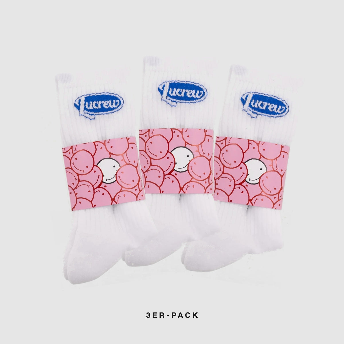 LUCREW Ellipse blau Socken 3er Pack