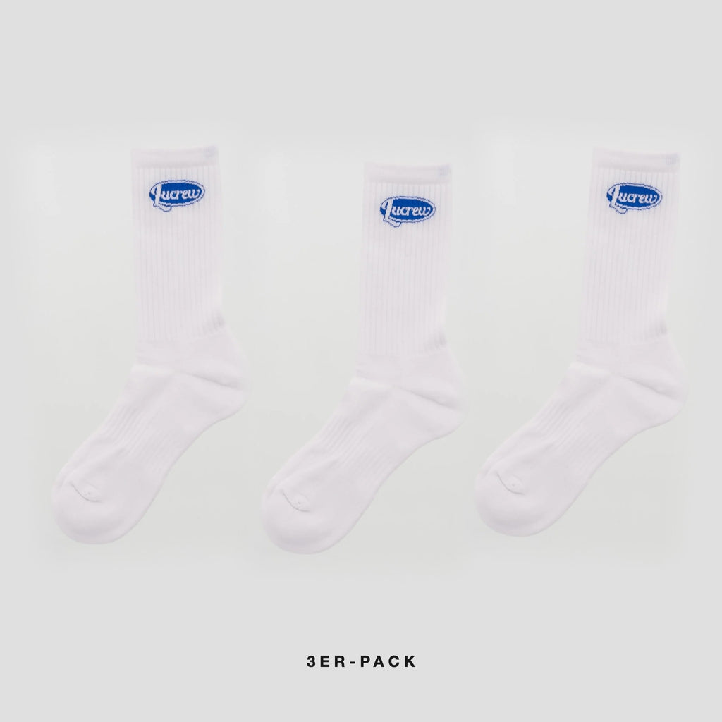 LUCREW Ellipse blau Socken 3er Pack
