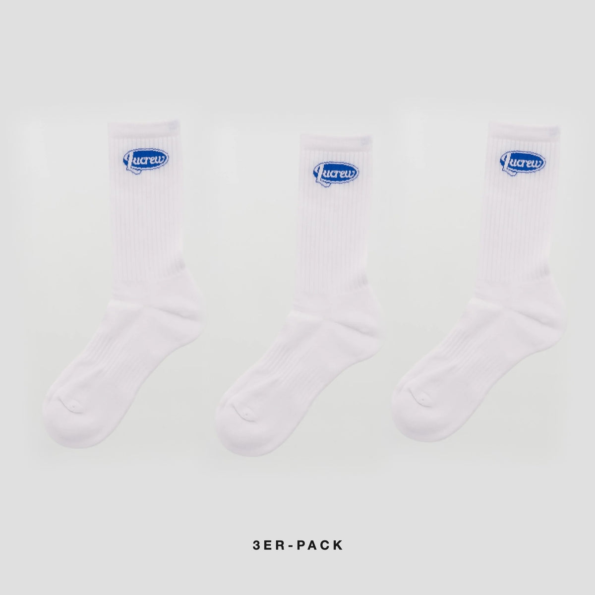 LUCREW Ellipse blau Socken 3er Pack