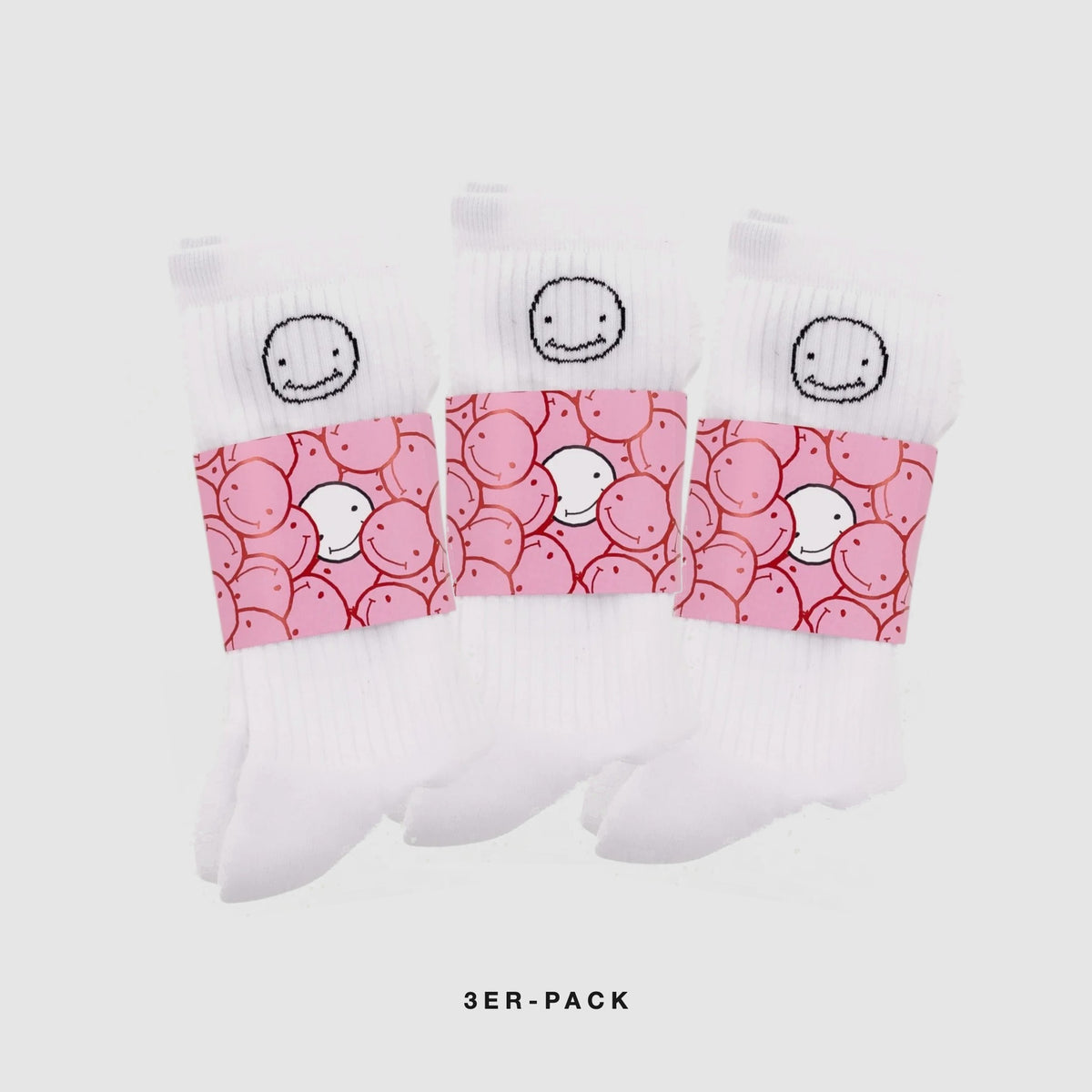 Smileyface Socken 3er Pack