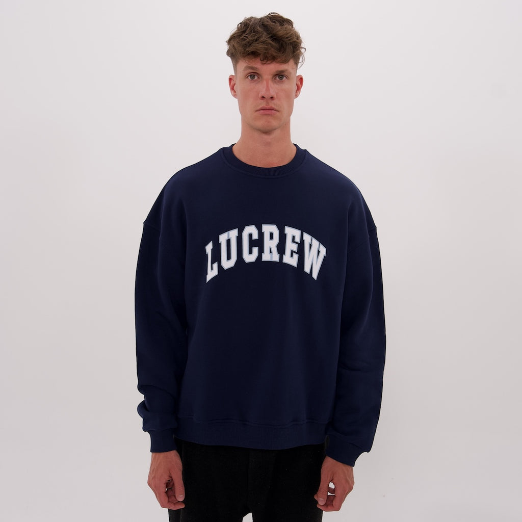 LUCREW College Sweatshirt dunkelblau