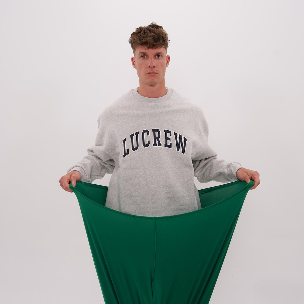 LUCREW College Sweatshirt grau melange