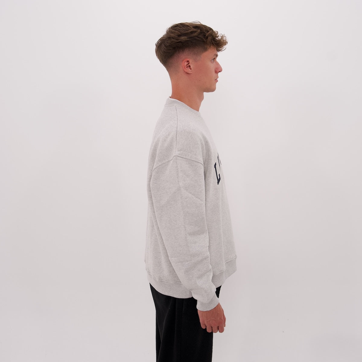 LUCREW College Sweatshirt grau melange