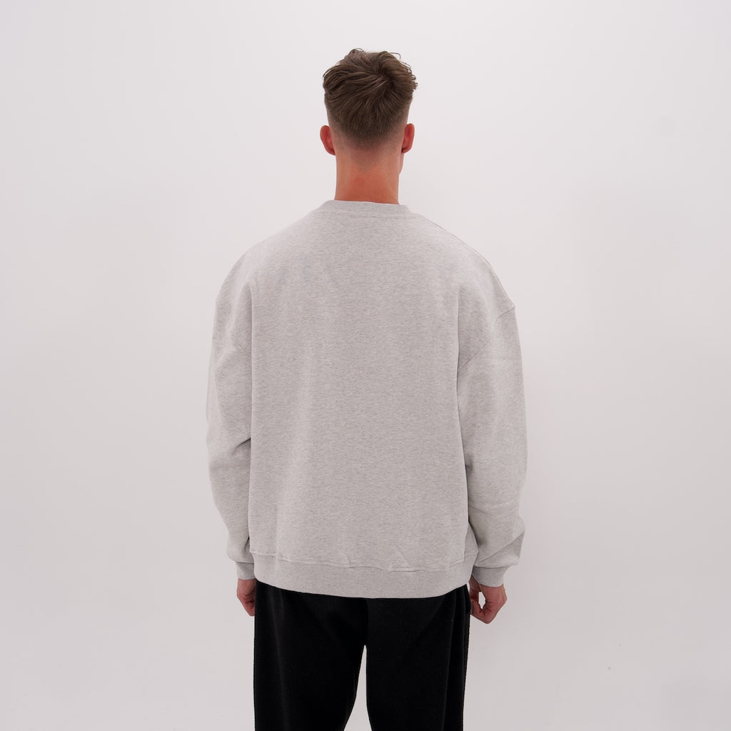 LUCREW College Sweatshirt grau melange