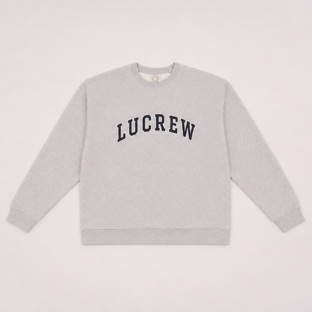 LUCREW College Sweatshirt grau melange