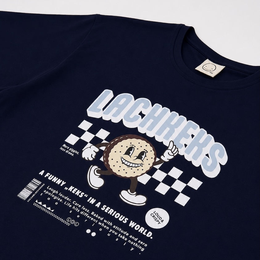 LUCREW Lachkeks Shirt dunkelblau