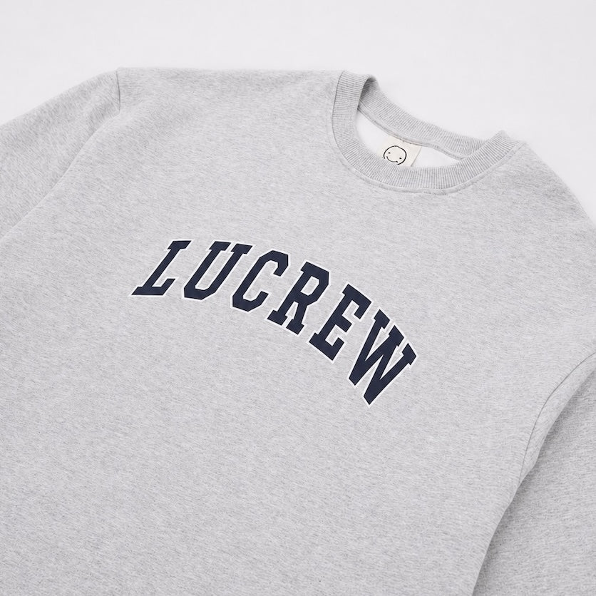 LUCREW College Sweatshirt grau melange